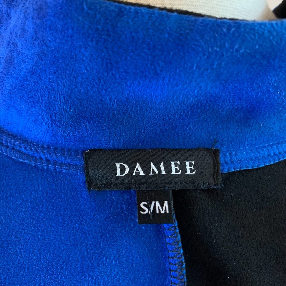 Damee Color Block Blue & Black Button Up Top, Sz … - image 6